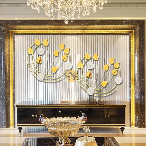 White_&_Gold_Luxury_Pvd_Metal_Wall_Art_Decorations_|_Steel_&_Iron_Combination_|_3D_Modern_Moon_Wallart_For_Home_Decoration,_Living_Room,_Hotel,_Restaurant,_Office_(White_&_Gold)
