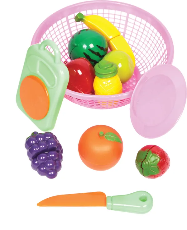 Poly_Propylene_8_Fruits_With_Basket,Chopping_Plate,Knife,Serving_Plate_For_Kids