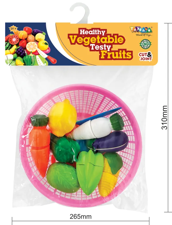 Poly_Propylene_8_Vegetables_With_Basket,Chopping_Plate,Knife,Serving_Plate_For_Kids