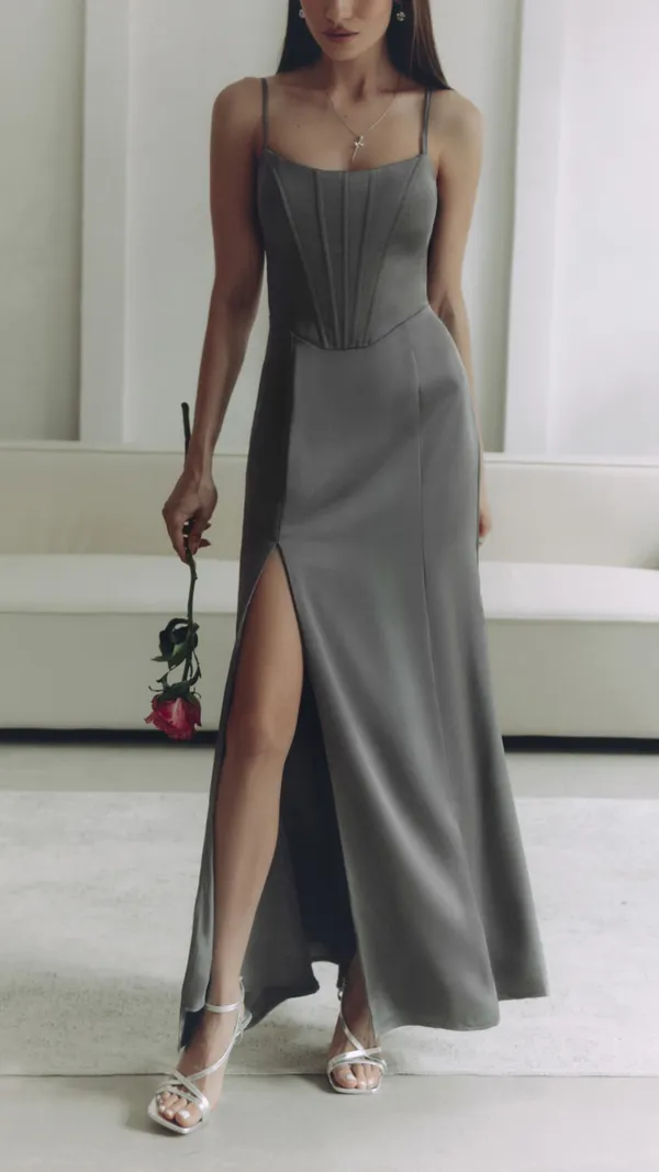 Dark_Grey_Maxi_Dress_With_Corset_Bodice_For_Women