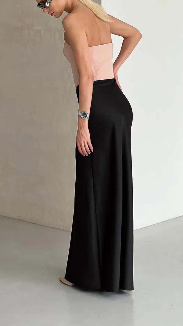 Black_Silk_Satin_Full_length_Skirt_for_Special_Occasions
