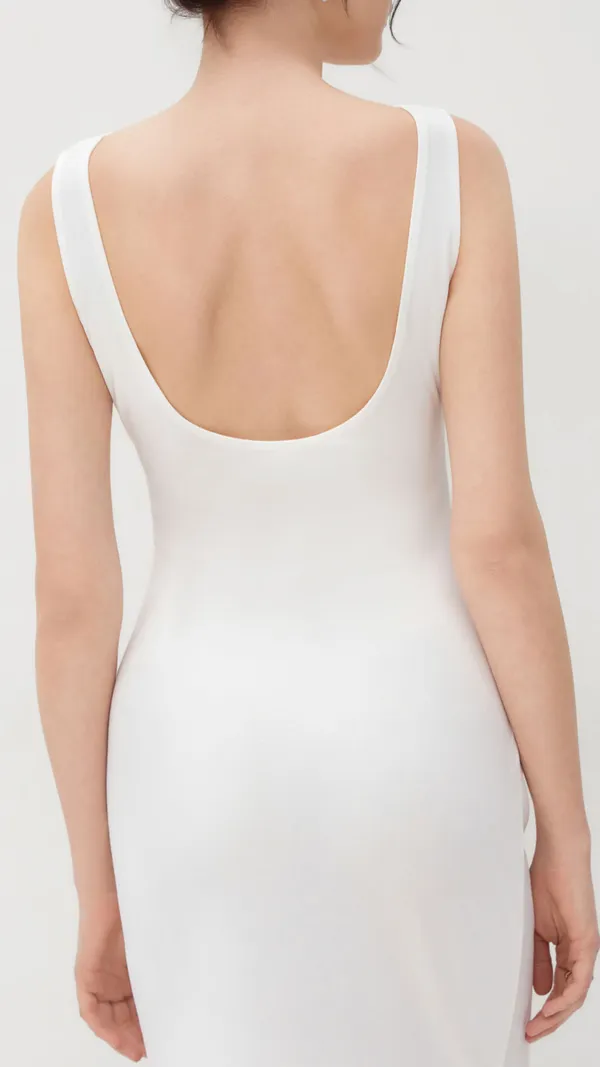 Boat_Neck_Solid_Ruched_Split_Maxi_Dress