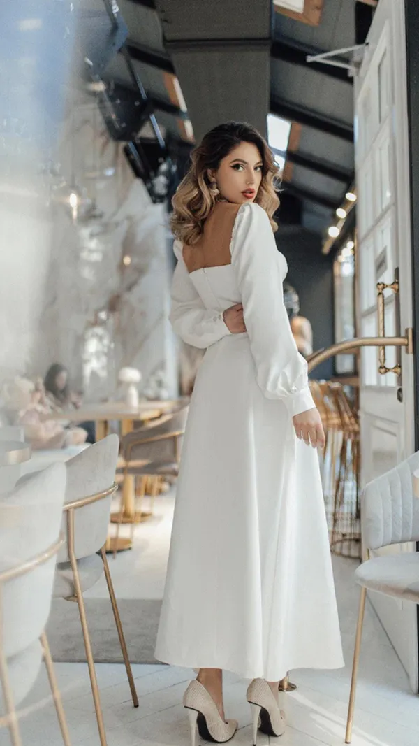White_Bodice_Midi_Puff-Sleeve_Midi_Dress