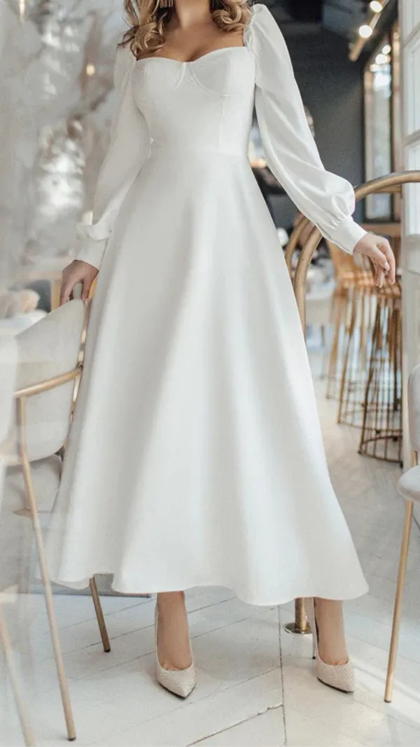 White_Bodice_Midi_Puff-Sleeve_Midi_Dress