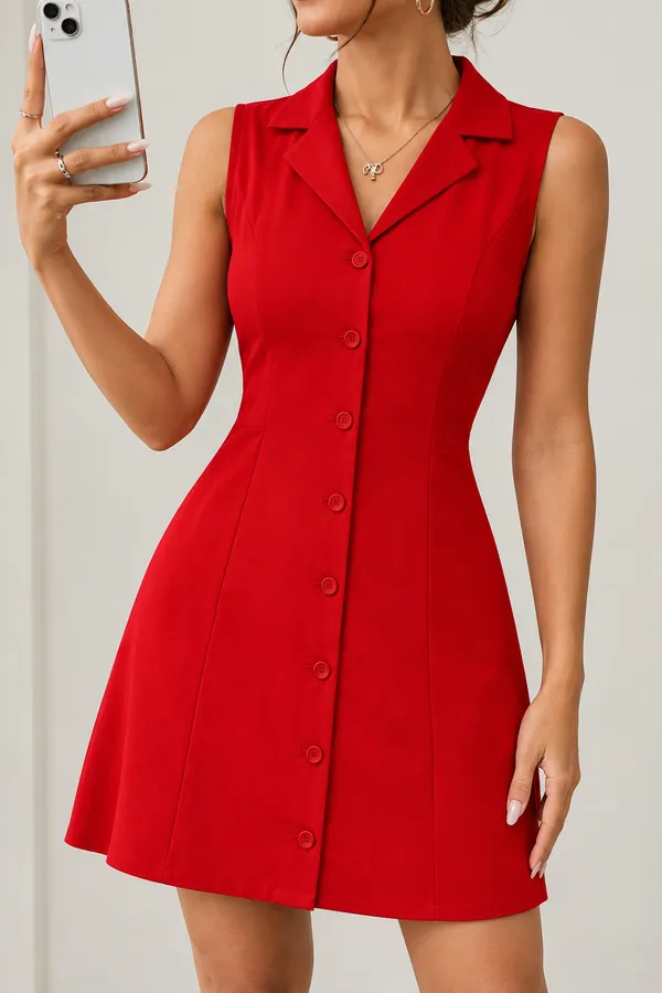 Red_Structured_Mini_Dress