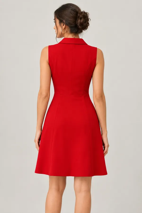 Red_Structured_Mini_Dress