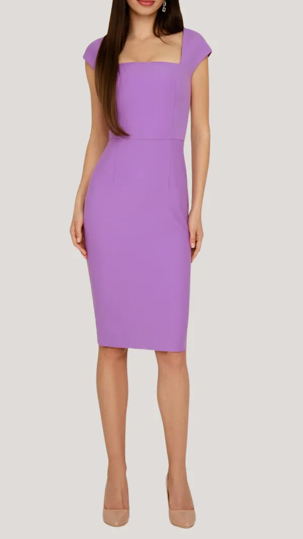 Tight_dress_with_square_neckline,_Cocktail_Formal_Dress