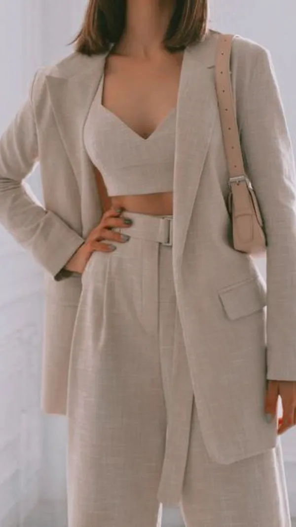Beige_Crop_Top_With_Flared_Formal_Pants_For_Women