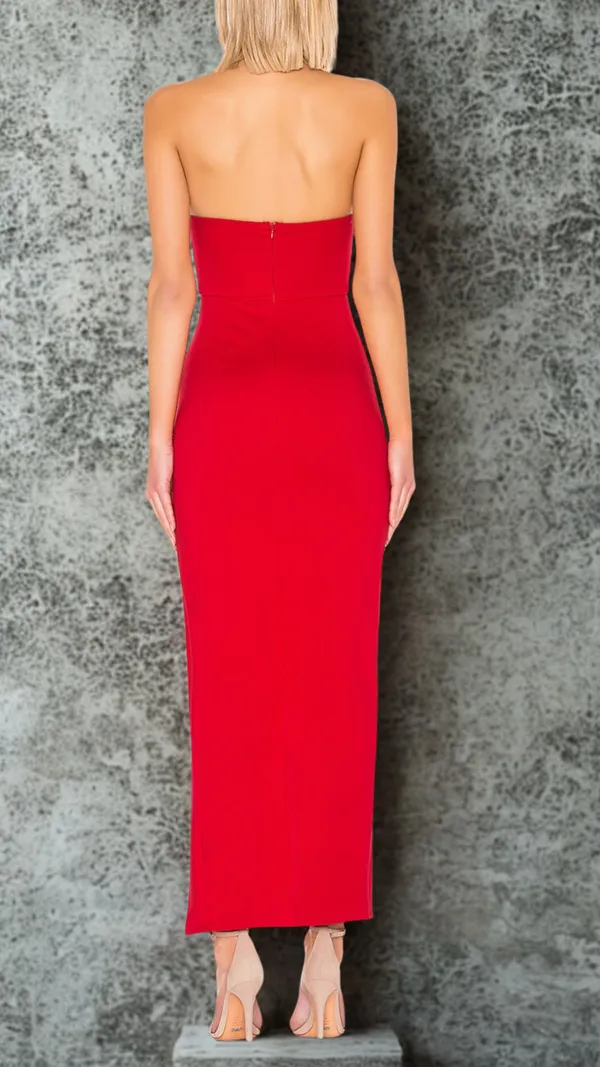 trapless_Red_Mermaid_Evening_Dress
