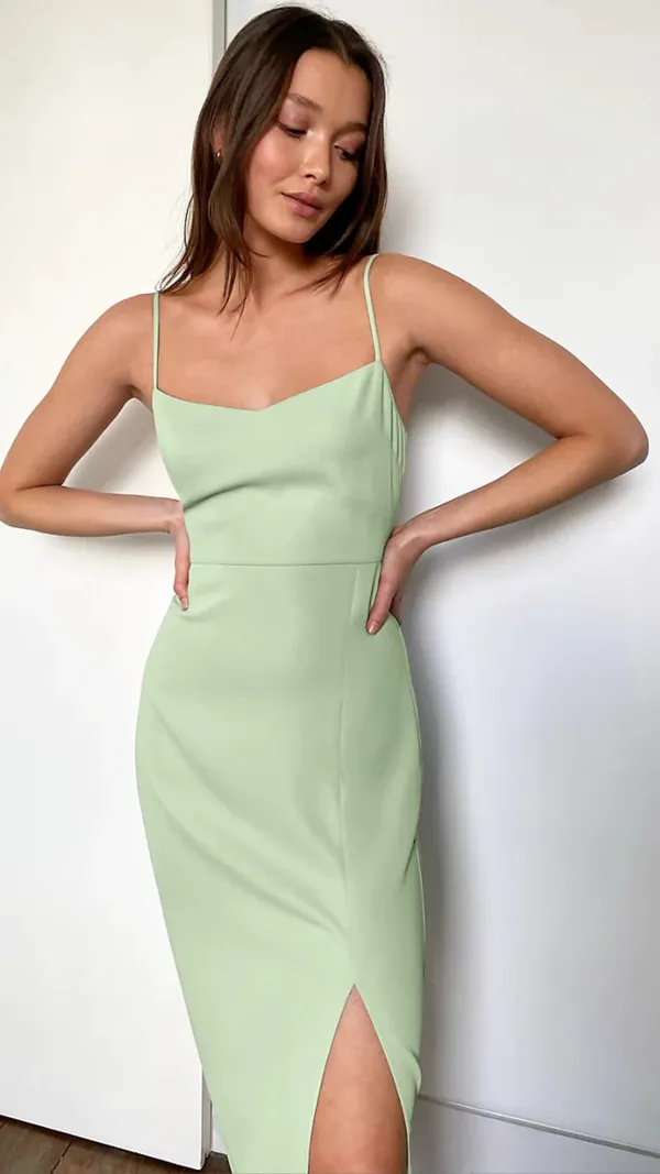 Mint_Green_Banana_Crape_Dress_For_Women