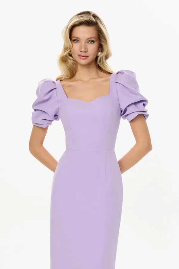 Lavender_Puff_Sleeve_Midi_Dress