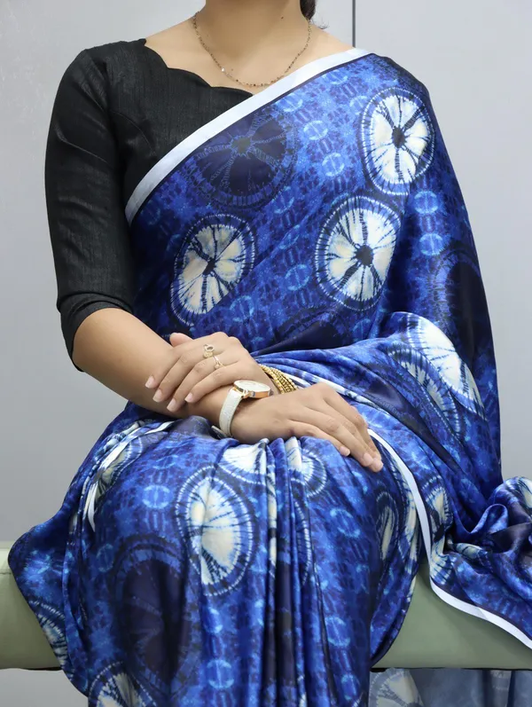 Royal_Blue_Elegant_Designs_Heavy_Satin_Sarees_With_Plain_Blouse_For_Women