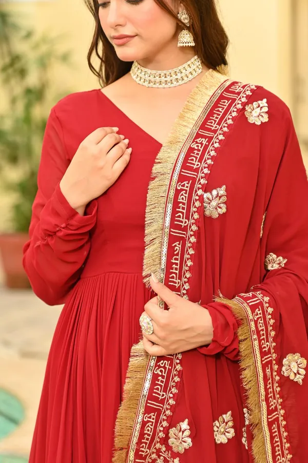Red_Premium_Designer_Readymade_Gown_Collections_For_Women