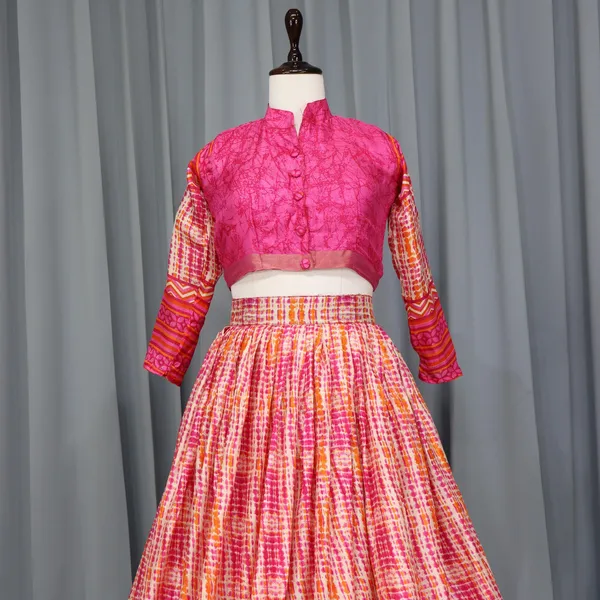 Pink_Printed_Ethnic_Tussar_Silk_Co-Ord_Set_For_Women