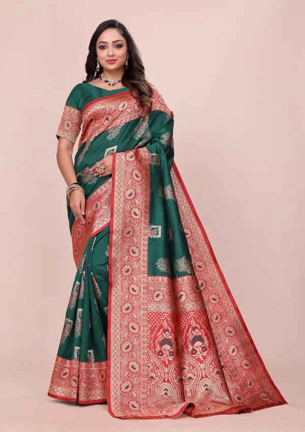 Green_Soft_Pethani_Silk_With_Zari_Meenakari_Weaving_Designer_Saree
