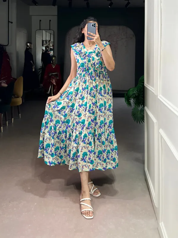 Blue_Floral_Prints_Maslin_Silk_Ethnic_Dress_Collection