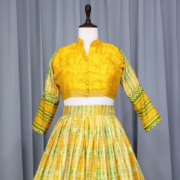 Golden_Printed_Ethnic_Tussar_Silk_Co-Ord_Set_For_Women