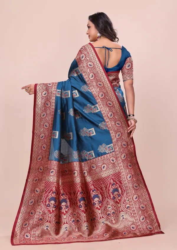 Rama_Soft_Pethani_Silk_With_Zari_Meenakari_Weaving_Designer_Saree