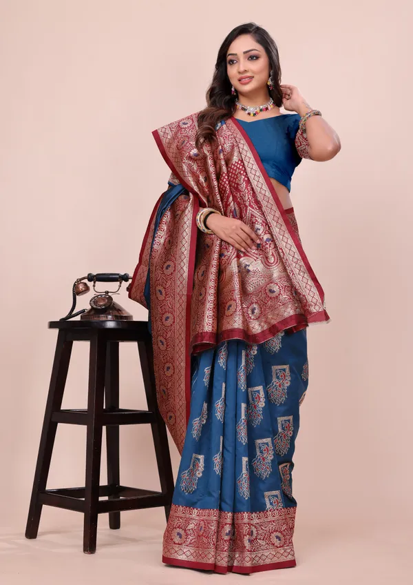 Rama_Soft_Pethani_Silk_With_Zari_Meenakari_Weaving_Designer_Saree