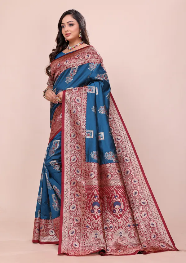 Rama_Soft_Pethani_Silk_With_Zari_Meenakari_Weaving_Designer_Saree