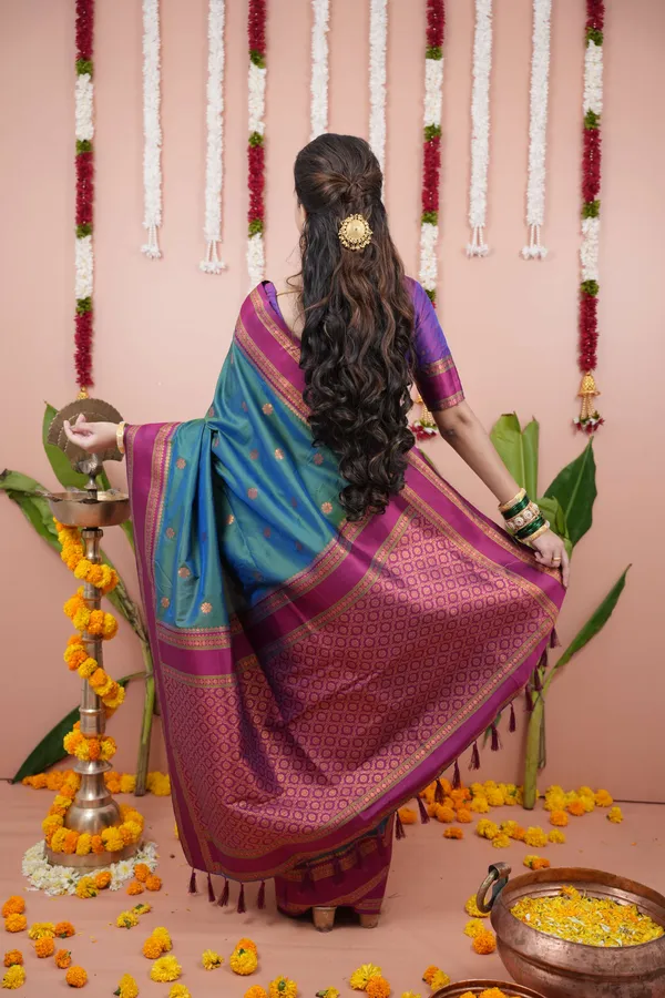 Rama_&_Pink_Premium_Two_Tone_Soft_Silk_Narayan_Border_with_Rich_woven_contrast_Zari_Pallu_Saree