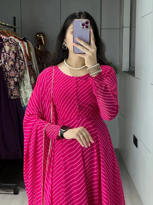 Pink_Blush_Majestic_Leheriya_Print_Kurti_Collection