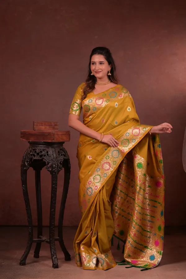 Yellow_Premium_Soft_Silk_New_Takshashila_Paithani_Saree_Made_With_Smooth_And_Rich_Fabric_Saree