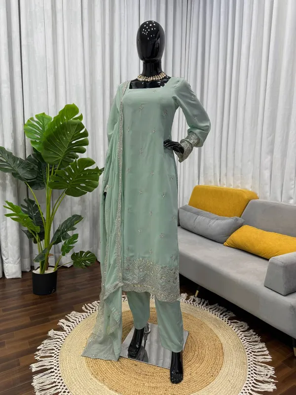 Mint_Green_Premium_Faux_Georgette_Thread–Sequins_Work_Suit_Set_|_Ready_to_Wear