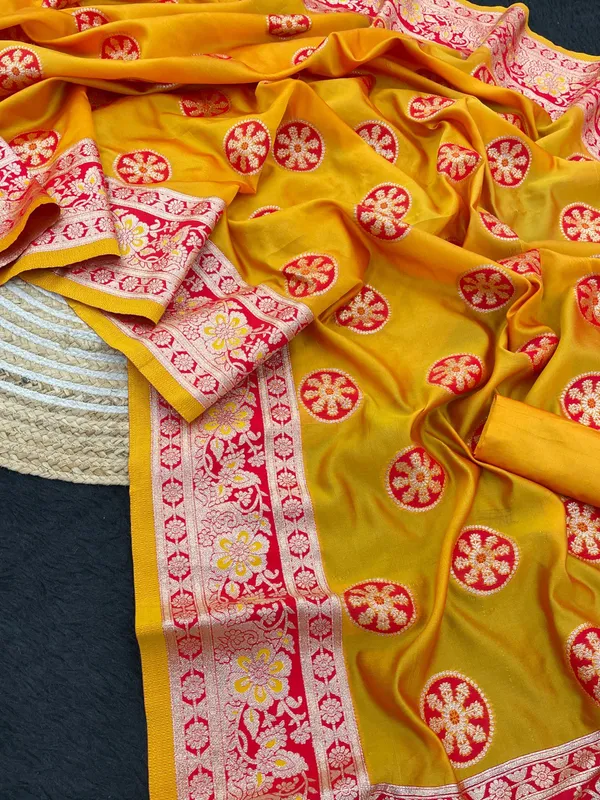 Yellow_&_Red_Soft_Pethani_Silk_With_Zari_Weaving_Design_and_Meenakari_weaving_Saree