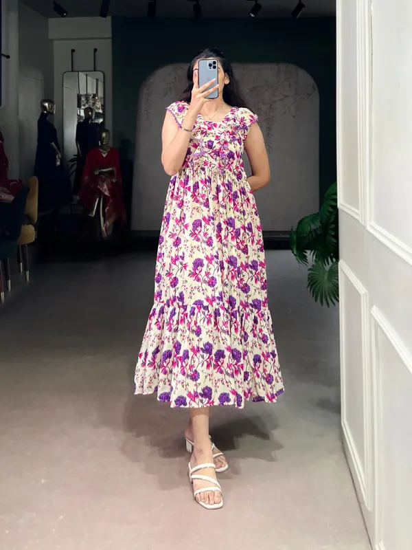 Purple_Floral_Prints_Maslin_Silk_Ethnic_Dress_Collection