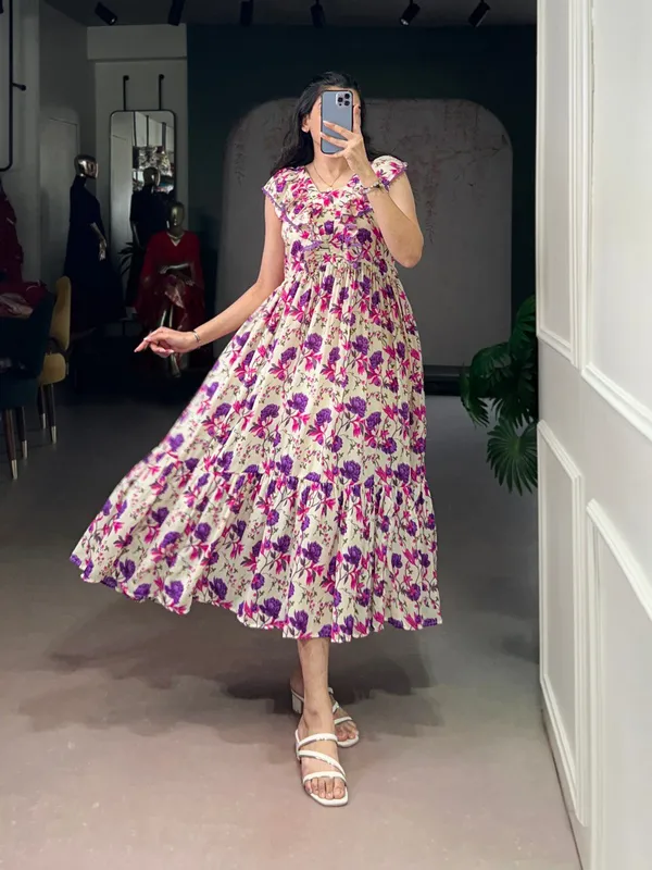 Purple_Floral_Prints_Maslin_Silk_Ethnic_Dress_Collection
