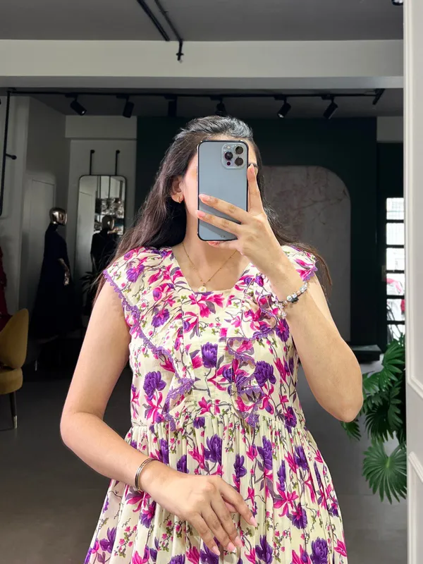 Purple_Floral_Prints_Maslin_Silk_Ethnic_Dress_Collection