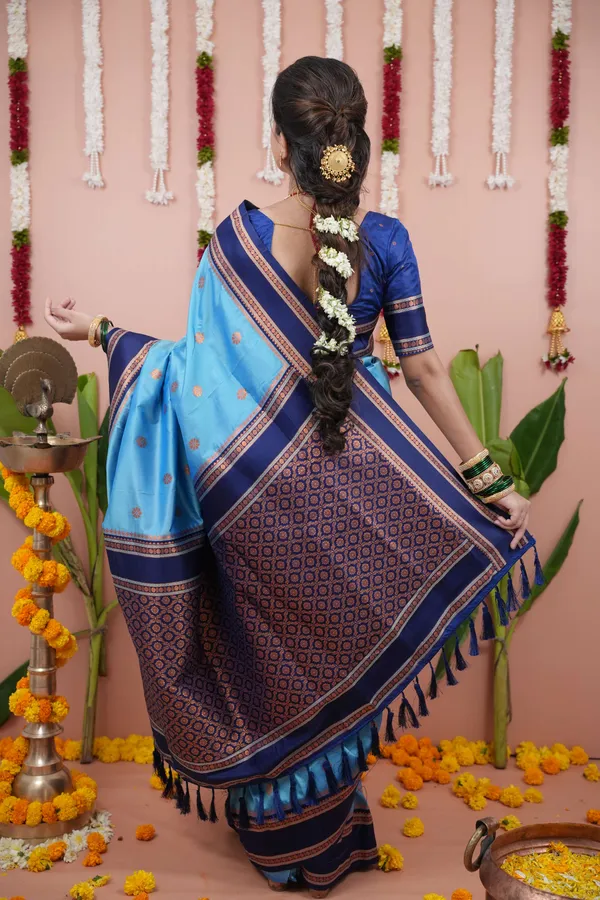 Sky_Blue_Premium_Two_Tone_Soft_Silk_Narayan_Border_with_Rich_woven_contrast_Zari_Pallu_Saree