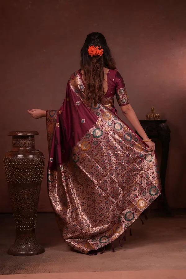 Maroon_Premium_Soft_Silk_New_Takshashila_Paithani_Saree_Made_With_Smooth_And_Rich_Fabric_Saree