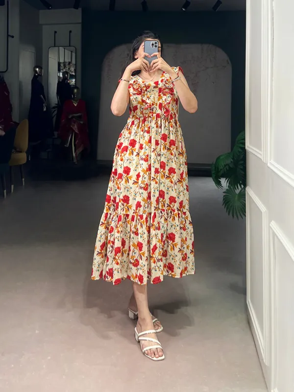 Red_Floral_Prints_Maslin_Silk_Ethnic_Dress_Collection