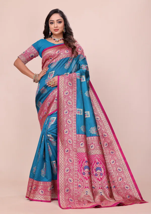 Sky_Blue_Soft_Pethani_Silk_With_Zari_Meenakari_Weaving_Designer_Saree