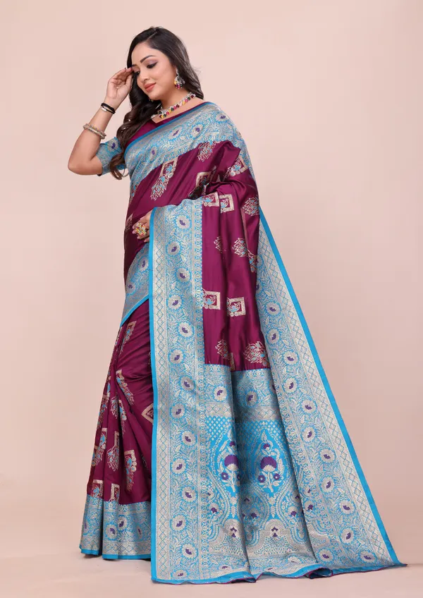 Maroon_Soft_Pethani_Silk_With_Zari_Meenakari_Weaving_Designer_Saree
