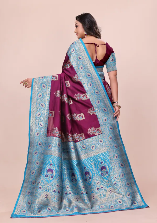Maroon_Soft_Pethani_Silk_With_Zari_Meenakari_Weaving_Designer_Saree
