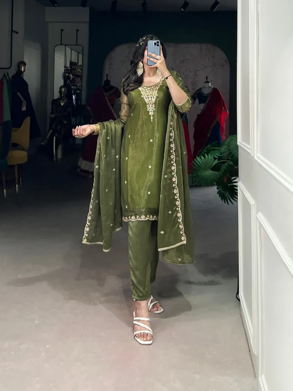 Olive_Gold_Coin_Collection_Ethnic_Dress_For_Women