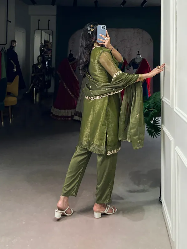 Olive_Gold_Coin_Collection_Ethnic_Dress_For_Women