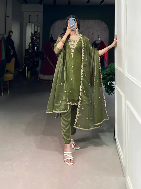 Olive_Gold_Coin_Collection_Ethnic_Dress_For_Women