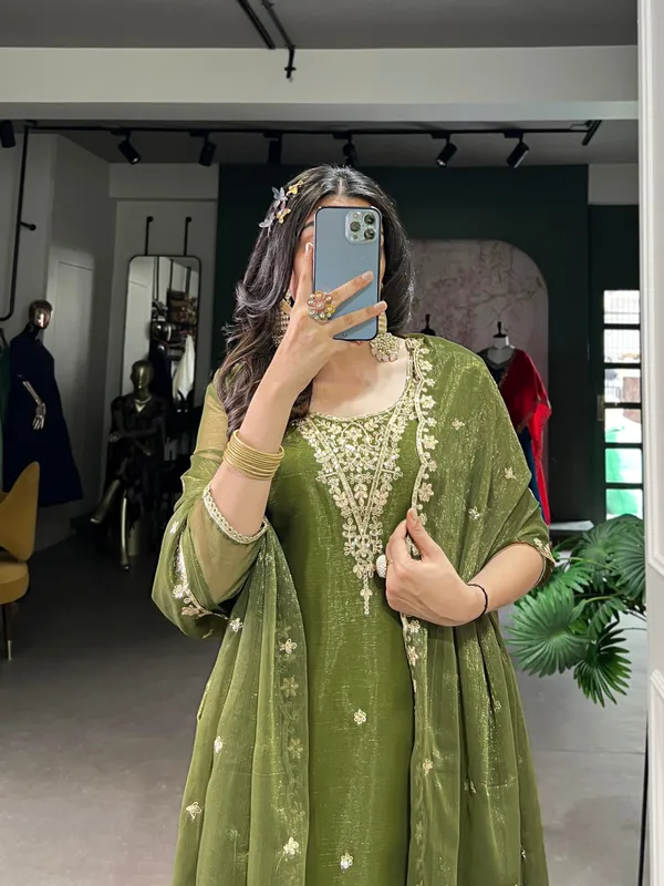 Olive_Gold_Coin_Collection_Ethnic_Dress_For_Women