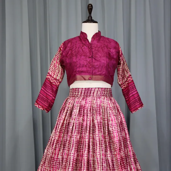 Wine_Printed_Ethnic_Tussar_Silk_Co-Ord_Set_For_Women