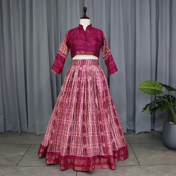 Wine_Printed_Ethnic_Tussar_Silk_Co-Ord_Set_For_Women
