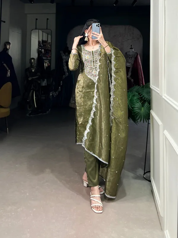 Olive_Gold_Crush_Collection_Ethnic_Dress_For_Women