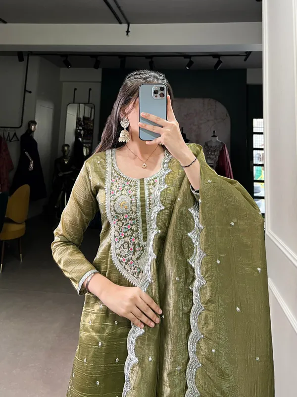 Olive_Gold_Crush_Collection_Ethnic_Dress_For_Women