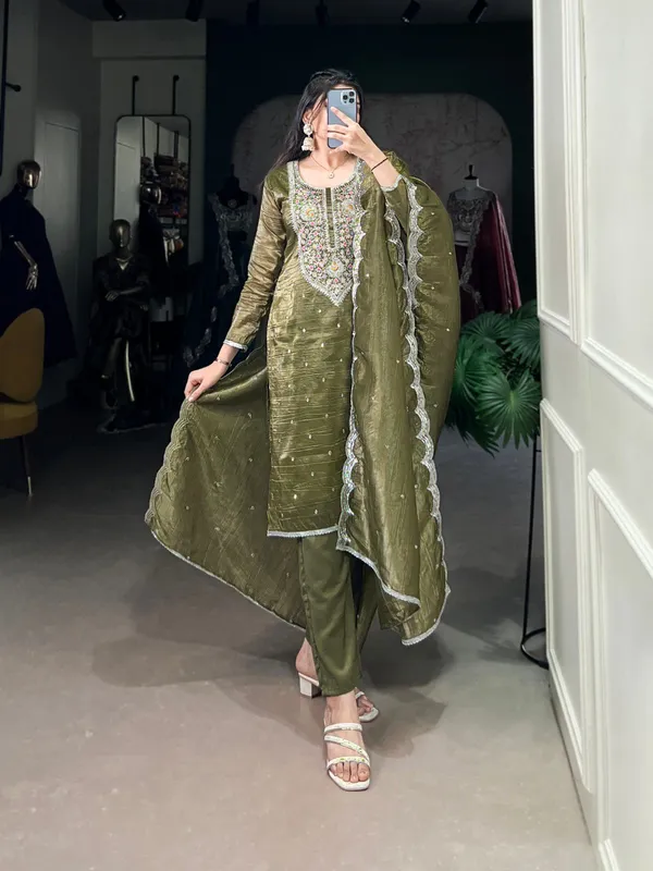 Olive_Gold_Crush_Collection_Ethnic_Dress_For_Women
