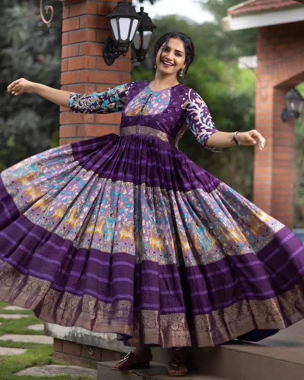 Purple_Latest_Trendy_Floral_Gowns_For_Festivals_And_Weddings