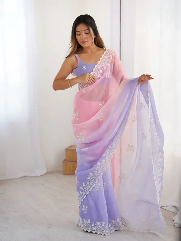 Pink_&_Lavender_Trendy_Crunchy_Pedding_With_Heavy_Cotton_Thread_Embroidery_Work_Saree