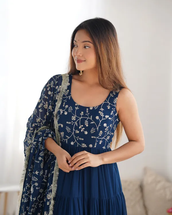 Teal_Blue_Premium_Fox_Georgette_12_Meter_Fully_Flared_Anarkali_Suit_with_Embroidered_Dupatta_&_Pant